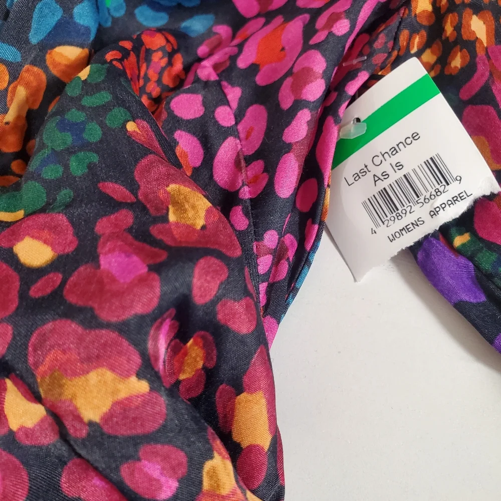 Farm Rio Women's Size Small Rainbow Hearts Viscose Midi Dress New with Tags - Picture 7 of 7